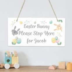 Personalised Easter Springtime Wooden Sign -Home Decoration 30900013 alt03