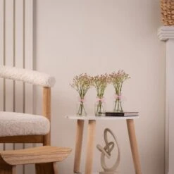 Set Of 3 Artificial Gypsophila Bundles In Glass Bottle Vases -Home Decoration 30901245 alt03