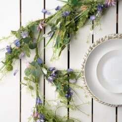 Artificial Purple Spring Florals Garland