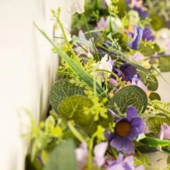 Artificial Purple Spring Florals Garland -Home Decoration 30901251 alt03