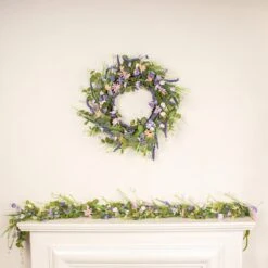Artificial Purple Spring Florals Garland -Home Decoration 30901251 alt05