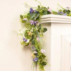 Artificial Purple Spring Florals Garland -Home Decoration 30901251 alt08