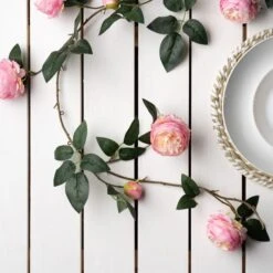 Artificial Camellia Rose Garland 17 Artificial Camellia Rose Garland -Home Decoration 30901261