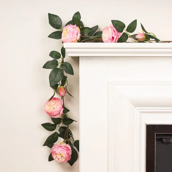 Artificial Camellia Rose Garland 10 Artificial Camellia Rose Garland - Image 8