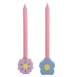 Set Of 2 Raspberry Blossom Flower Candlestick Holders 9 Set Of 2 Raspberry Blossom Flower Candlestick Holders -Home Decoration 30903305 alt02