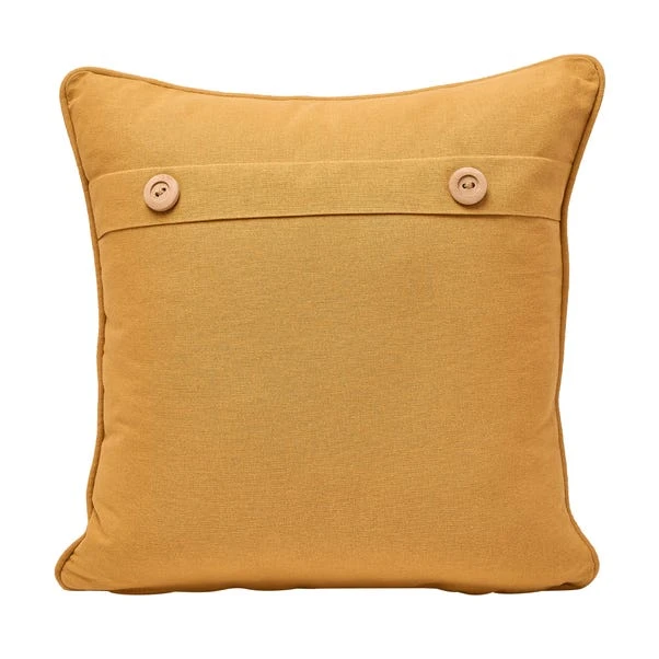 Meg Hawkins Highland Cow Square Cushion With Wooden Buttons 4 Meg Hawkins Highland Cow Square Cushion With Wooden Buttons - Image 2