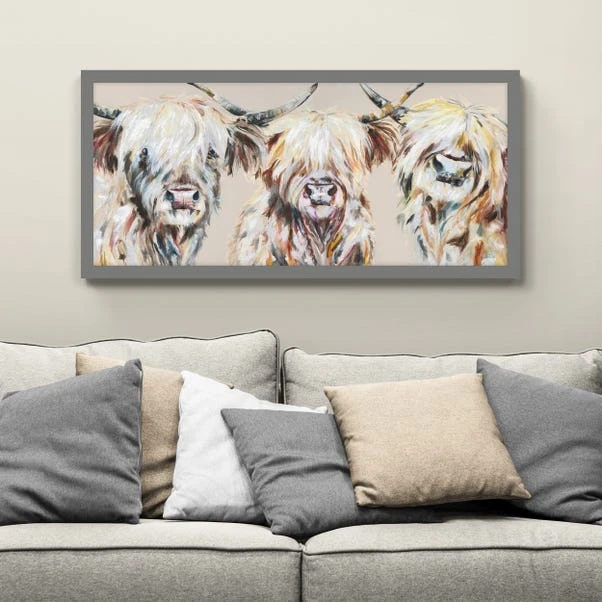 The Three Amigos Highland Cow Framed Print 3 The Three Amigos Highland Cow Framed Print