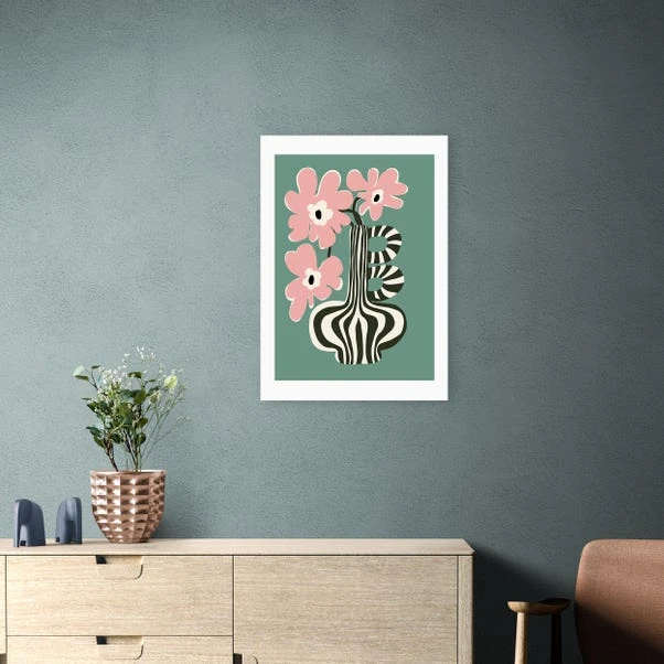 East End Prints Floral Stripe Print By Miho Art Studio 3 East End Prints Floral Stripe Print By Miho Art Studio