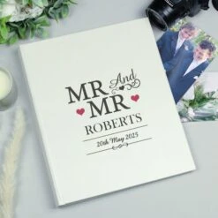 Personalised Mr And Mr Traditional Photo Album