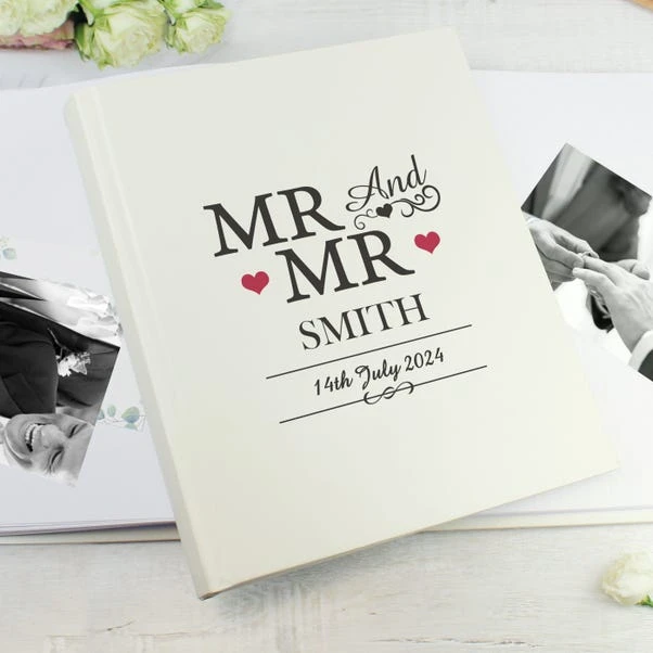 Personalised Mr And Mr Traditional Photo Album 4 Personalised Mr And Mr Traditional Photo Album - Image 2