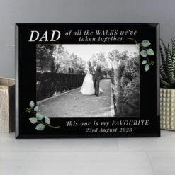 Personalised Of All The Walks Glass Wedding Frame