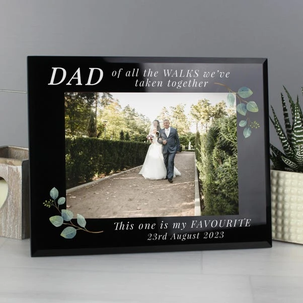 Personalised Of All The Walks Glass Wedding Frame 6 Personalised Of All The Walks Glass Wedding Frame - Image 4