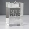 Personalised Mr And Mrs Glass Tealight Holder 1 Personalised Mr And Mrs Glass Tealight Holder -Home Decoration 30908379