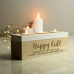 Personalised Free Text Triple Tealight Holder -Home Decoration 30908381 alt05