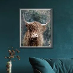 Cedar & Sage Dougal Highland Longhorn Cow Framed Print