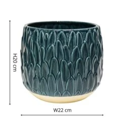 Arles Leaf Embossed Plant Pot -Home Decoration 30911834 alt03