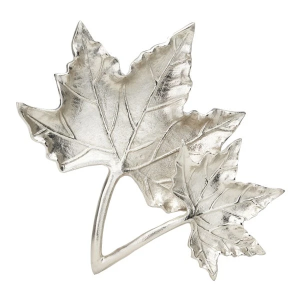 Metal Dual Oak Leaf Bowl 4 Metal Dual Oak Leaf Bowl - Image 2