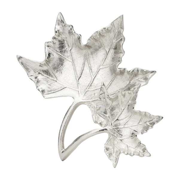 Metal Dual Oak Leaf Bowl 6 Metal Dual Oak Leaf Bowl - Image 4