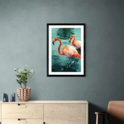 East End Prints Flamingoes Print By Honey Island Studio -Home Decoration 30912898