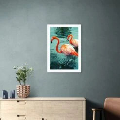 East End Prints Flamingoes Print By Honey Island Studio -Home Decoration 30912901