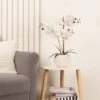 Artificial White Phalaenopsis Orchid In Beige Ceramic Plant Pot 1 Artificial White Phalaenopsis Orchid In Beige Ceramic Plant Pot -Home Decoration 30913556