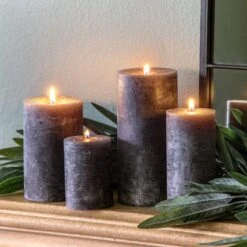 Rustic Pillar Candle -Home Decoration 30921481 alt01