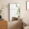Distressed Window Rectangle Wall Mirror -Home Decoration 30922574