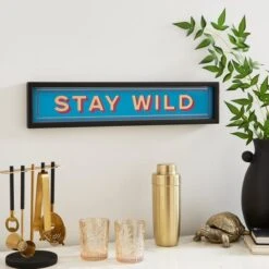 Stay Wild Mirrored Wall Art
