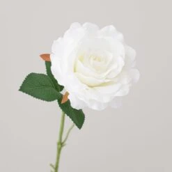 Artificial White Rose Stem 8 Artificial White Rose Stem -Home Decoration 30923116 alt02