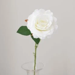 Artificial White Rose Stem 9 Artificial White Rose Stem -Home Decoration 30923116 alt03