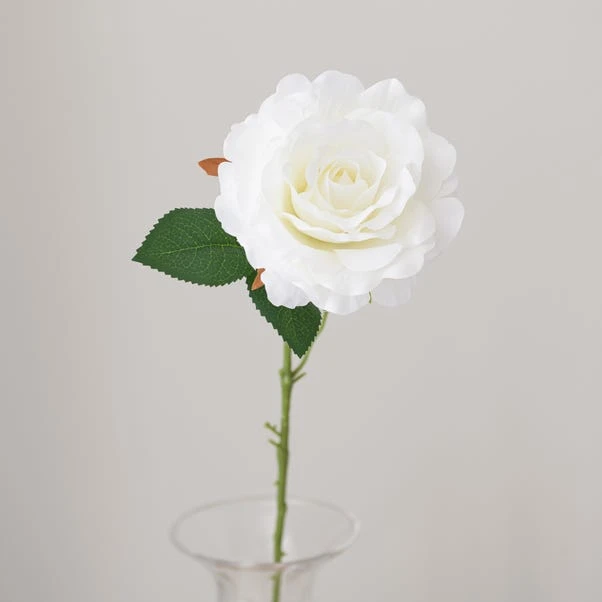 Artificial White Rose Stem 6 Artificial White Rose Stem - Image 4