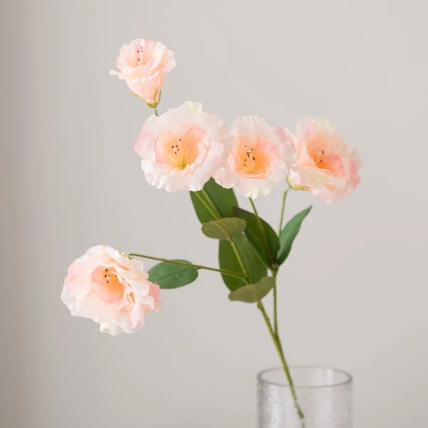 Artificial Peach Lisianthus Stem 4 Artificial Peach Lisianthus Stem - Image 2