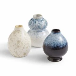 Set Of 3 Reactive Glaze Bud Vases -Home Decoration 30923142 alt02