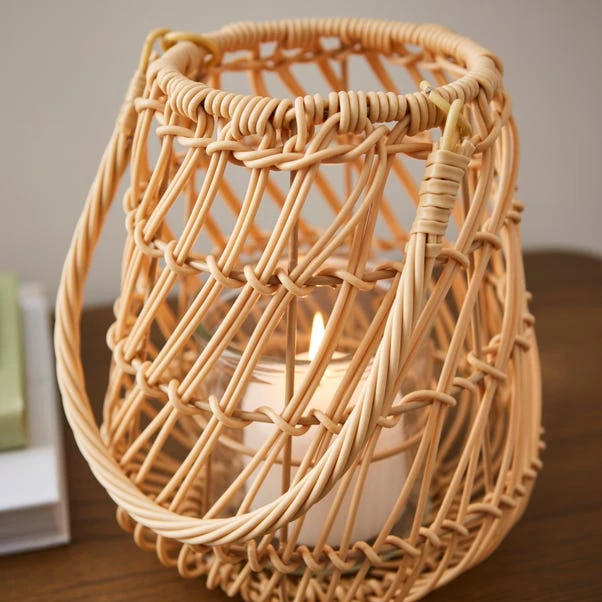 Medium Rattan Lantern 4 Medium Rattan Lantern - Image 2