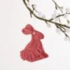 Ceramic Apricot Bunny Hanging Decoration -Home Decoration 30924815