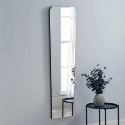 Yearn Curved Narrow Full Length Wall Mirror -Home Decoration 30926187