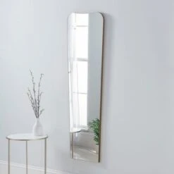 Yearn Curved Narrow Full Length Wall Mirror