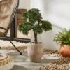 Artificial Green Pine Bonsai Tree In Rustic Natural Plastic Plant Pot 2 Artificial Green Pine Bonsai Tree In Rustic Natural Plastic Plant Pot -Home Decoration 30926370