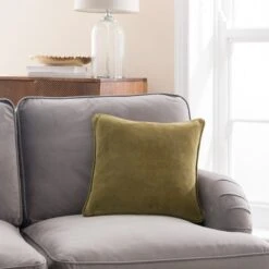 Clara Cotton Velvet Square Cushion -Home Decoration 30927445