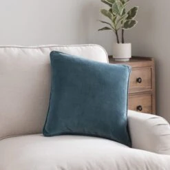 Clara Cotton Velvet Square Cushion -Home Decoration 30927456