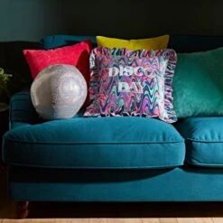 Recycled Velour Square Cushion Cover -Home Decoration 30927610 alt03