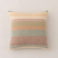 Woven Stripe Cotton Square Cushion Cover -Home Decoration 30931364 alt01