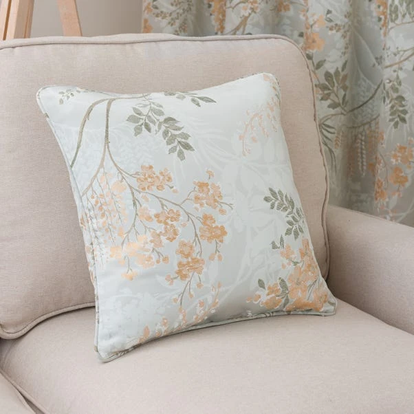 Trailing Wisteria Square Cushion 4 Trailing Wisteria Square Cushion - Image 2