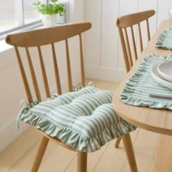 Linford Frill Square Seat Pad -Home Decoration 30931849