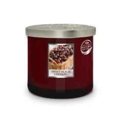 Heart And Home Ellipse Sweet Black Cherries Multi Wick Candle -Home Decoration 30933012 alt01