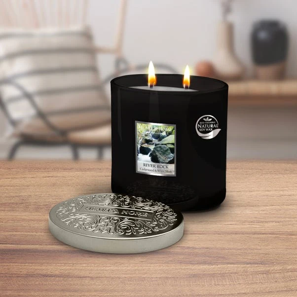Heart And Home Ellipse River Rock Multi Wick Candle 3 Heart And Home Ellipse River Rock Multi Wick Candle