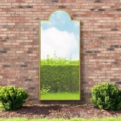 Zenestra Modern Crown Arched Indoor Outdoor Full Length Wall Mirror -Home Decoration 30934983 alt01