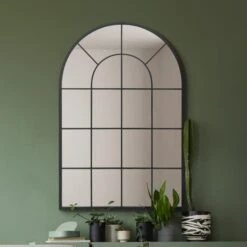 Arcus Arched Curved Window Indoor Outdoor Wall Mirror -Home Decoration 30935009