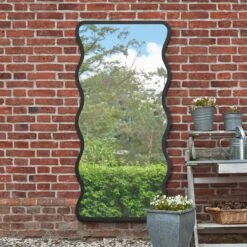 Fluctus Wavy Rectangle Indoor Outdoor Full Length Wall Mirror 18 Fluctus Wavy Rectangle Indoor Outdoor Full Length Wall Mirror -Home Decoration 30935060 alt01
