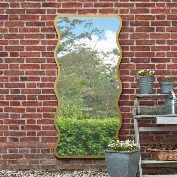 Fluctus Wavy Rectangle Indoor Outdoor Full Length Wall Mirror 4 Fluctus Wavy Rectangle Indoor Outdoor Full Length Wall Mirror - Image 2